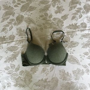 Army green Demi pushup bra 32C